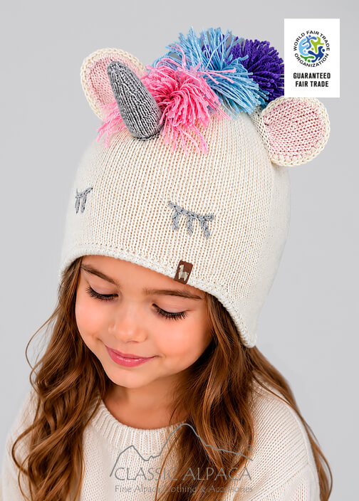 Alpaca Kids - Unicorn Alpaca Hat with Ear Flaps