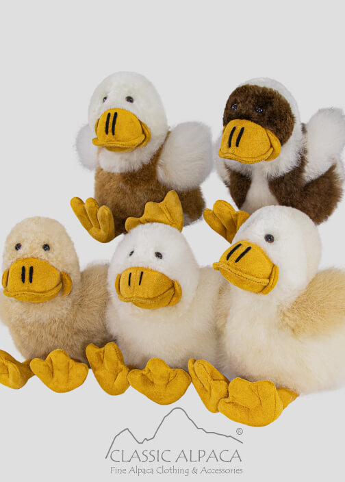 Baby Alpaca Fur - Duck Ornament 11 Inches