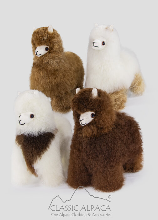 Baby Alpaca Cute Fur-Standing Alpaca 8 Inches