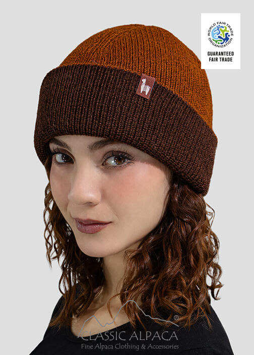 Unisex Reversible knit English Alpaca Hat
