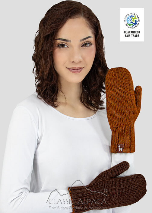 Reversible Alpaca Mittens Heavy Weight