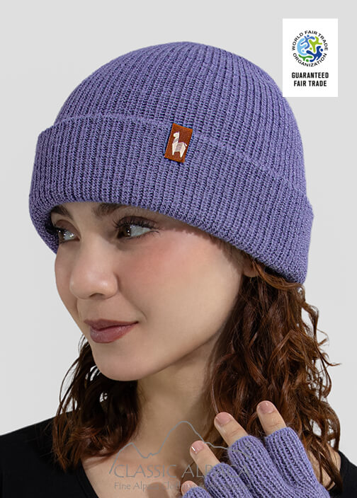 Women's Double Knit English Alpaca Hat