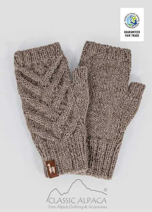 Olivia Alpaca Fingerless Gloves