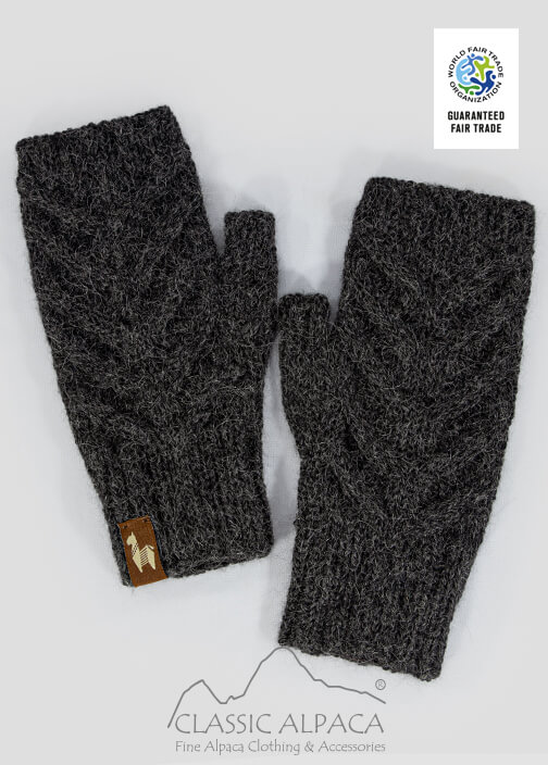 Olivia Alpaca Fingerless Gloves
