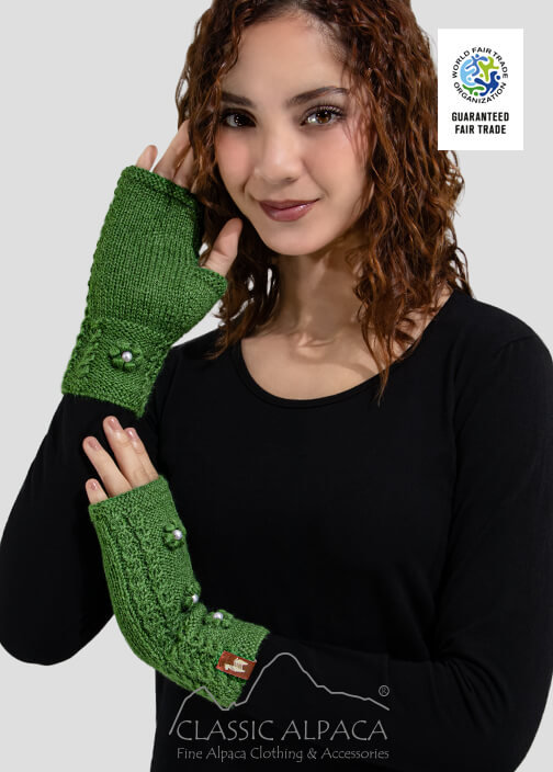 Aurora Alpaca Fingerless Gloves