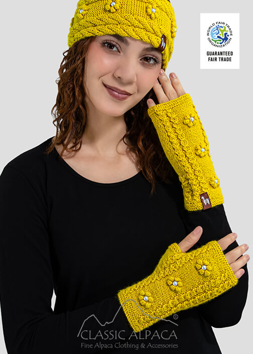 Aurora Alpaca Fingerless Gloves