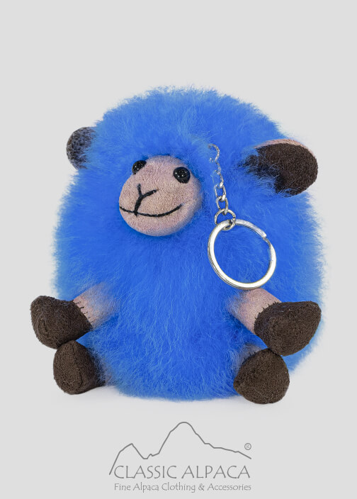 Alpaca Fur-Little Sheep Keychain 6 Inches
