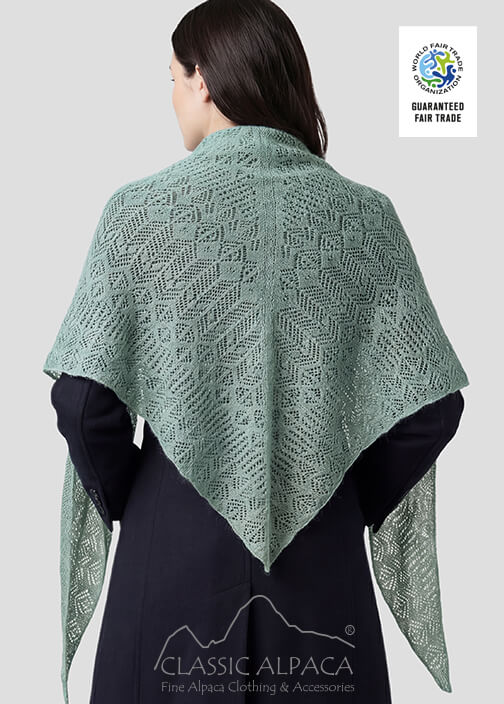 Triangular Imperial Royal Alpaca Lace Shawl