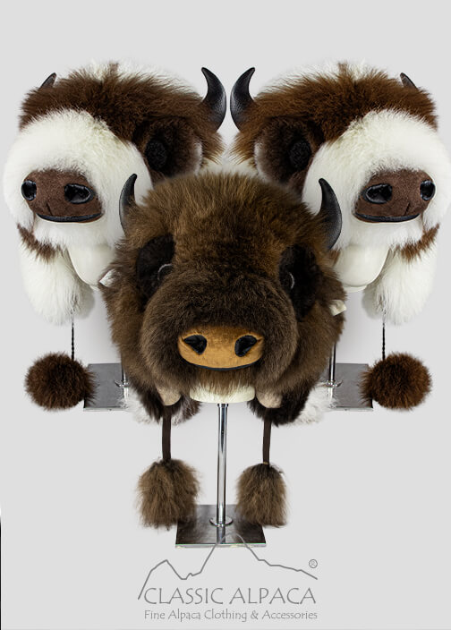 PREMIUM Baby Alpaca Fur - Buffalo Hat With Ear Flaps