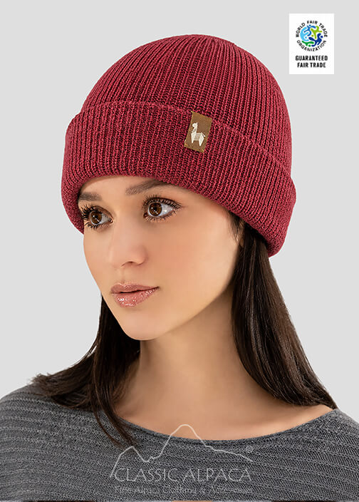 Women's Double Knit English Alpaca Hat