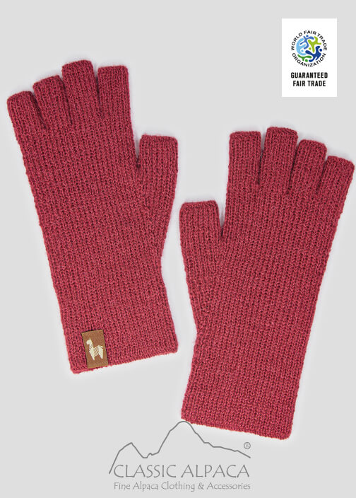 Women's Alpaca Half Finger Gloves