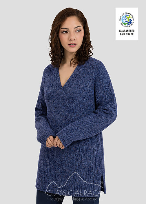 V Neck Brushed Alpaca Sweater