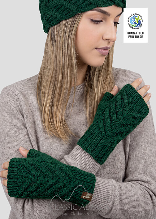 Olivia Alpaca Fingerless Gloves