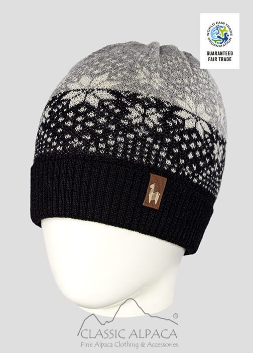 Snowflake Baby Alpaca Hat