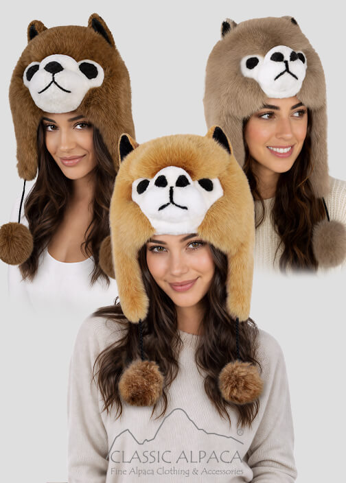 Premium Baby Alpaca Fur - Alpaca Hat With Ear Flaps