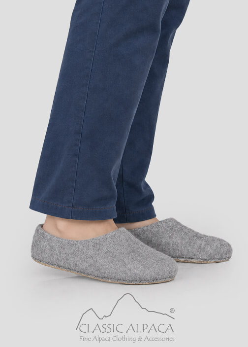 Men's Alpaca Felt Slippers