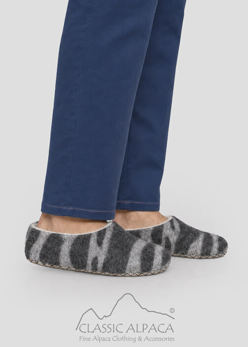 Men's Alpaca Felt Slippers
