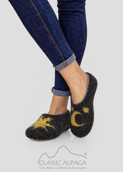 Women's Alpaca Felt Slippers