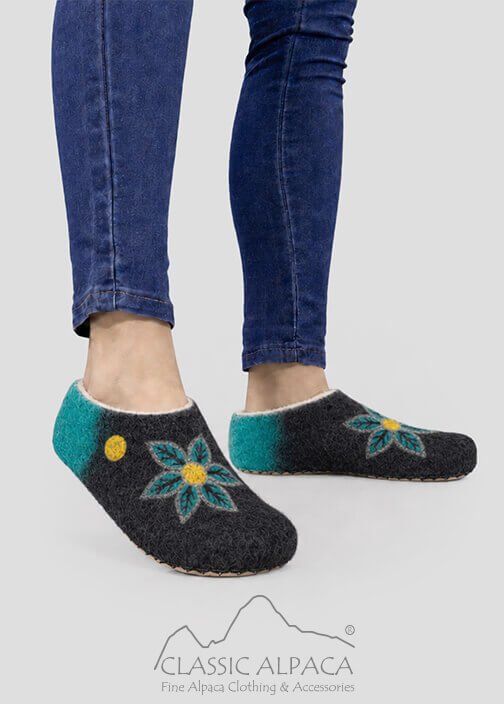 Women's Alpaca Felt Slippers
