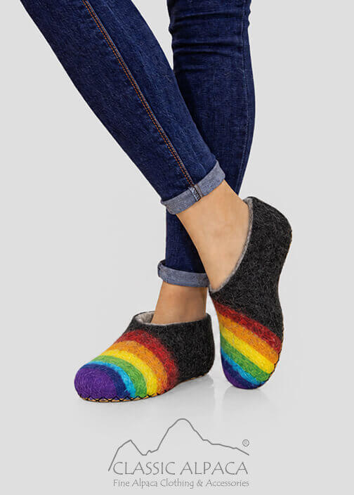 Women's Alpaca Felt Slippers