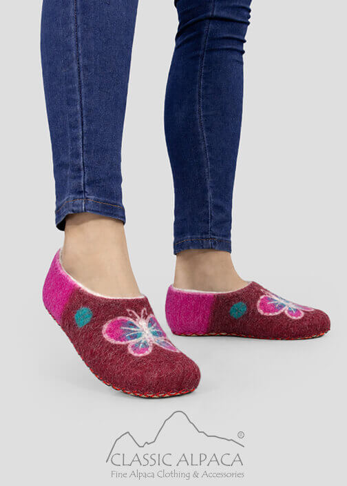 Women's Alpaca Felt Slippers