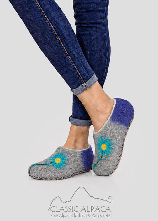 Women's Alpaca Felt Slippers