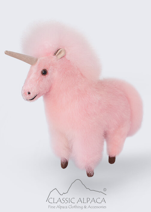 Baby Alpaca Fur-Unicorn Ornament 11 Inches