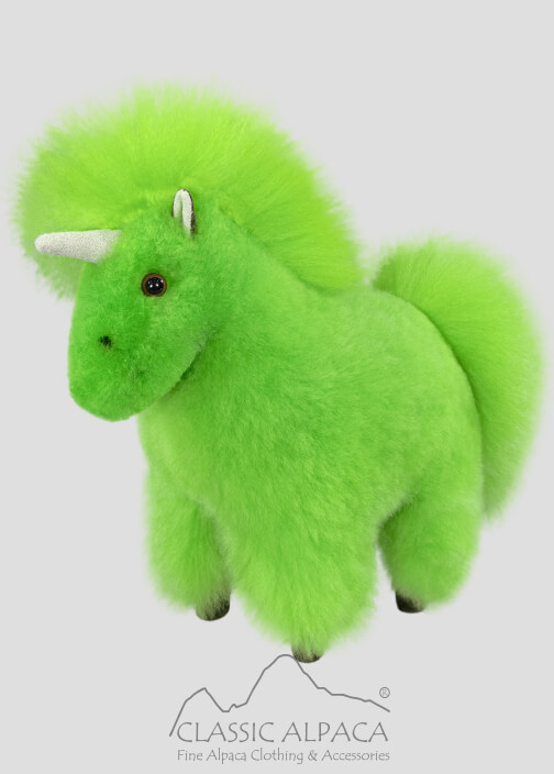 Baby Alpaca Fur-Unicorn Ornament 11 Inches