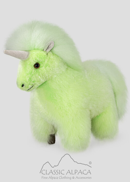 Baby Alpaca Fur-Unicorn Ornament 11 Inches