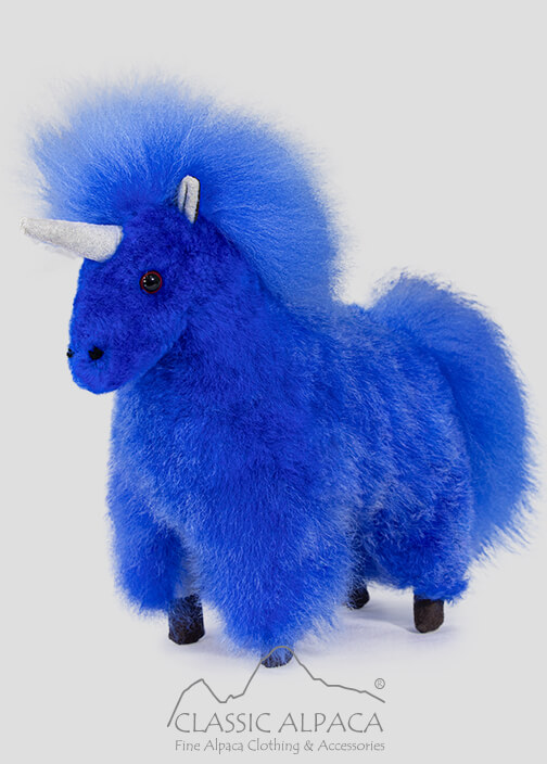 Baby Alpaca Fur-Unicorn Ornament 11 Inches