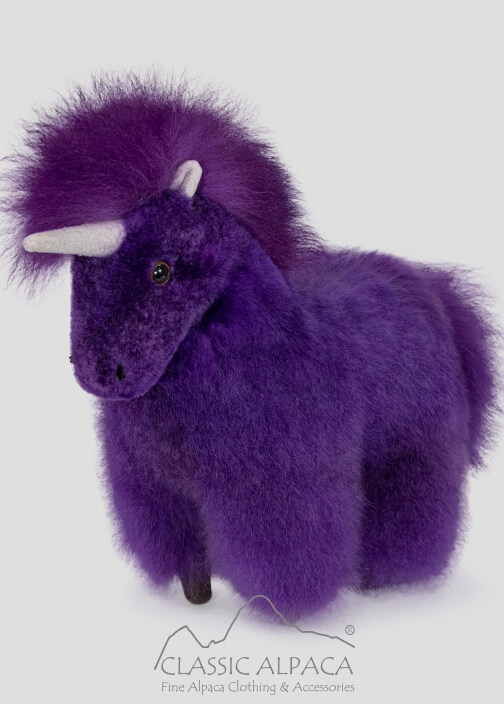 Baby Alpaca Fur-Unicorn Ornament 11 Inches