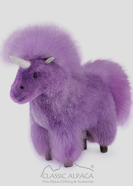 Baby Alpaca Fur-Unicorn Ornament 11 Inches
