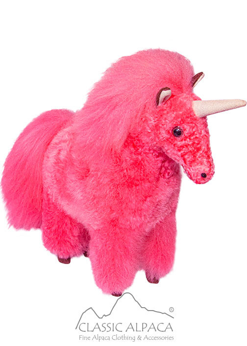 Baby Alpaca Fur-Unicorn Ornament 11 Inches