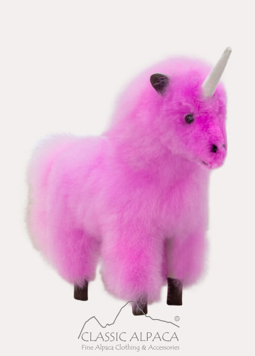 Baby Alpaca Fur-Unicorn Ornament 11 Inches