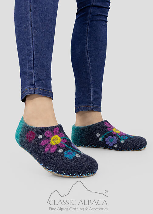 Women's Alpaca Felt Slippers