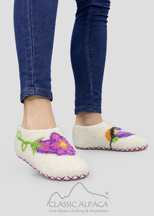 Women's Alpaca Felt Slippers