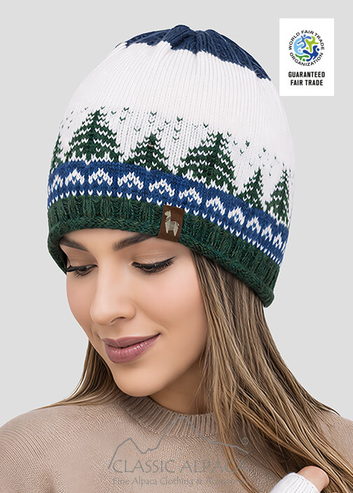 Scandinavian Winter Alpaca Hat - Fleece Lining