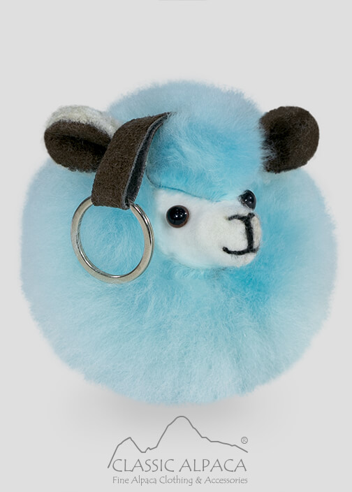 Baby Alpaca Fur-Face Keychain 4 Inches