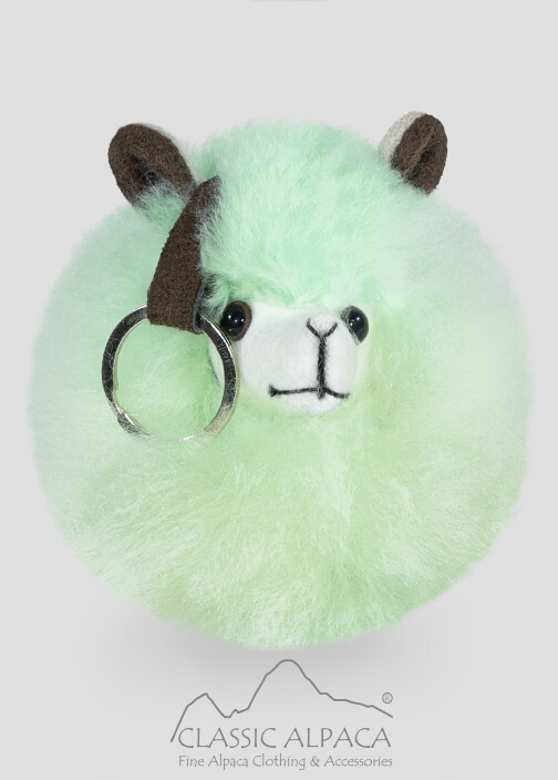 Baby Alpaca Fur-Face Keychain 4 Inches