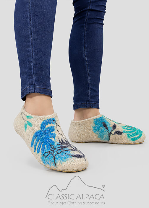 Women's Alpaca Felt Slippers
