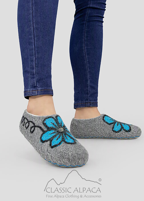 Women's Alpaca Felt Slippers