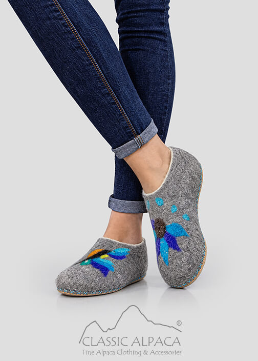 Women's Alpaca Felt Slippers