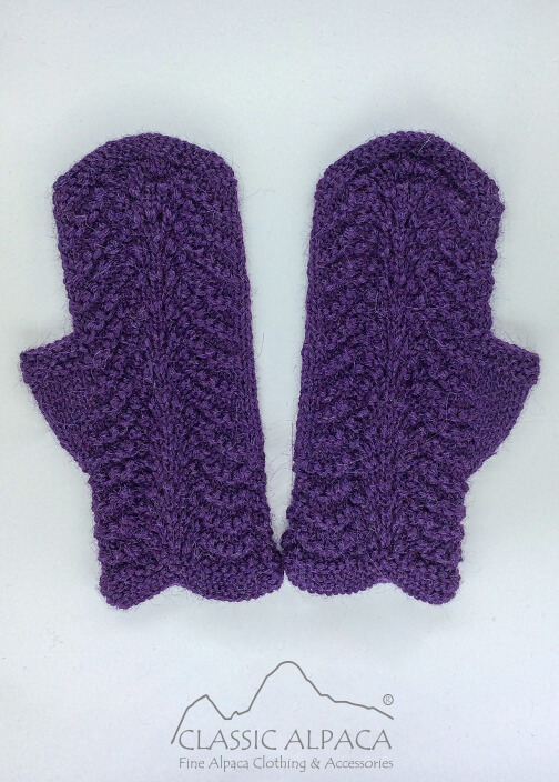 Scallop Lace Alpaca Fingerless Gloves