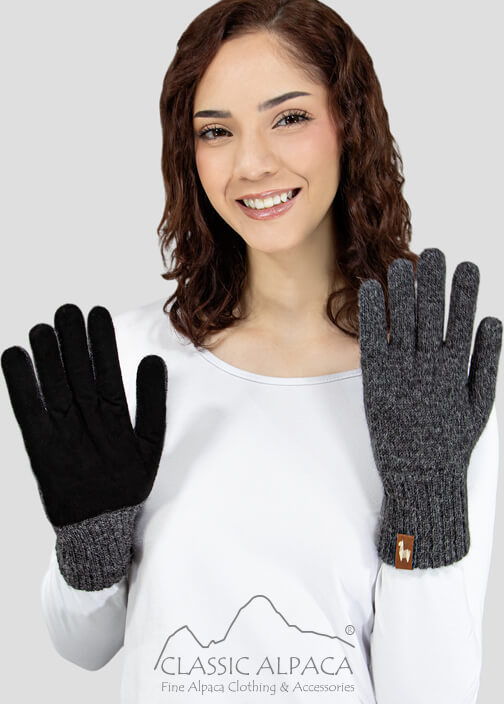 Alpaca Double Layer Driving Gloves