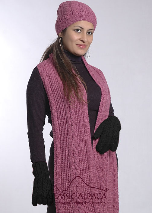 Classic Cable Alpaca Gloves