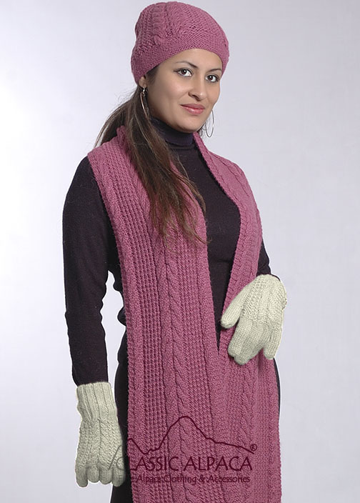 Classic Cable Alpaca Gloves