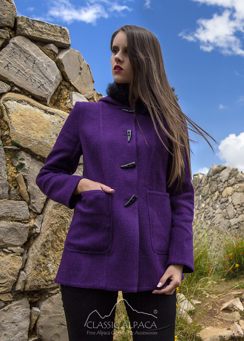 Wholesale Jackets And Coats: Ladies Reversible Alpaca Toggle Co…