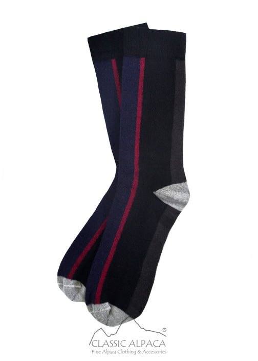 Royal - Silk Striped Dress Socks