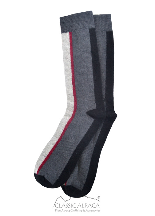 Royal - Silk Striped Dress Socks