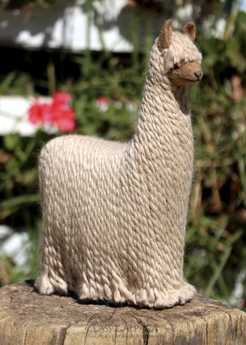 Needle Felted Suri Baby Alpaca 9 inches